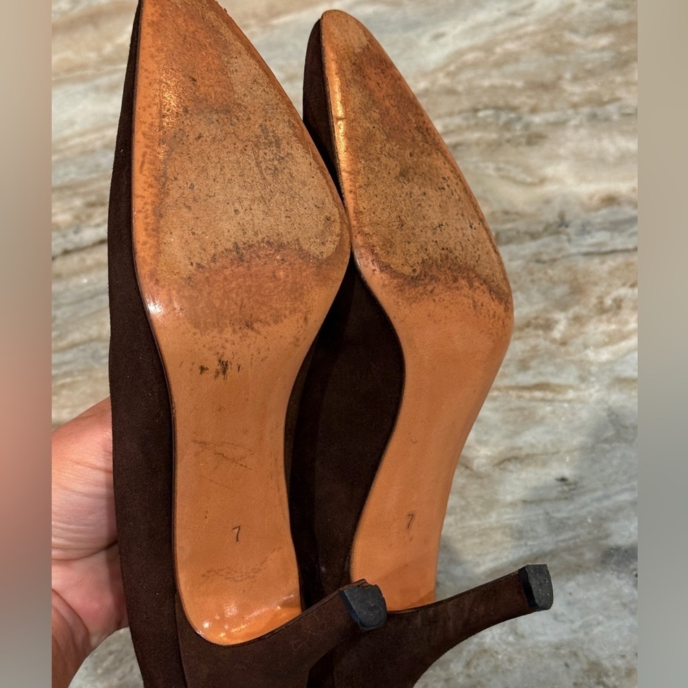 Women’s BALLY Vintage Jeneffe Brown suede pumps- Size 7 - Picture 6 of 6